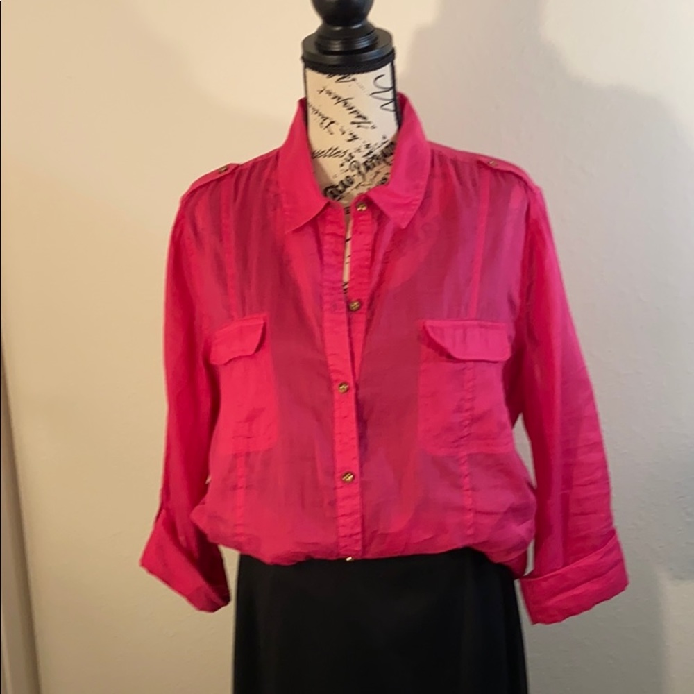 Almost new Chico’s Hot Pink Blouse